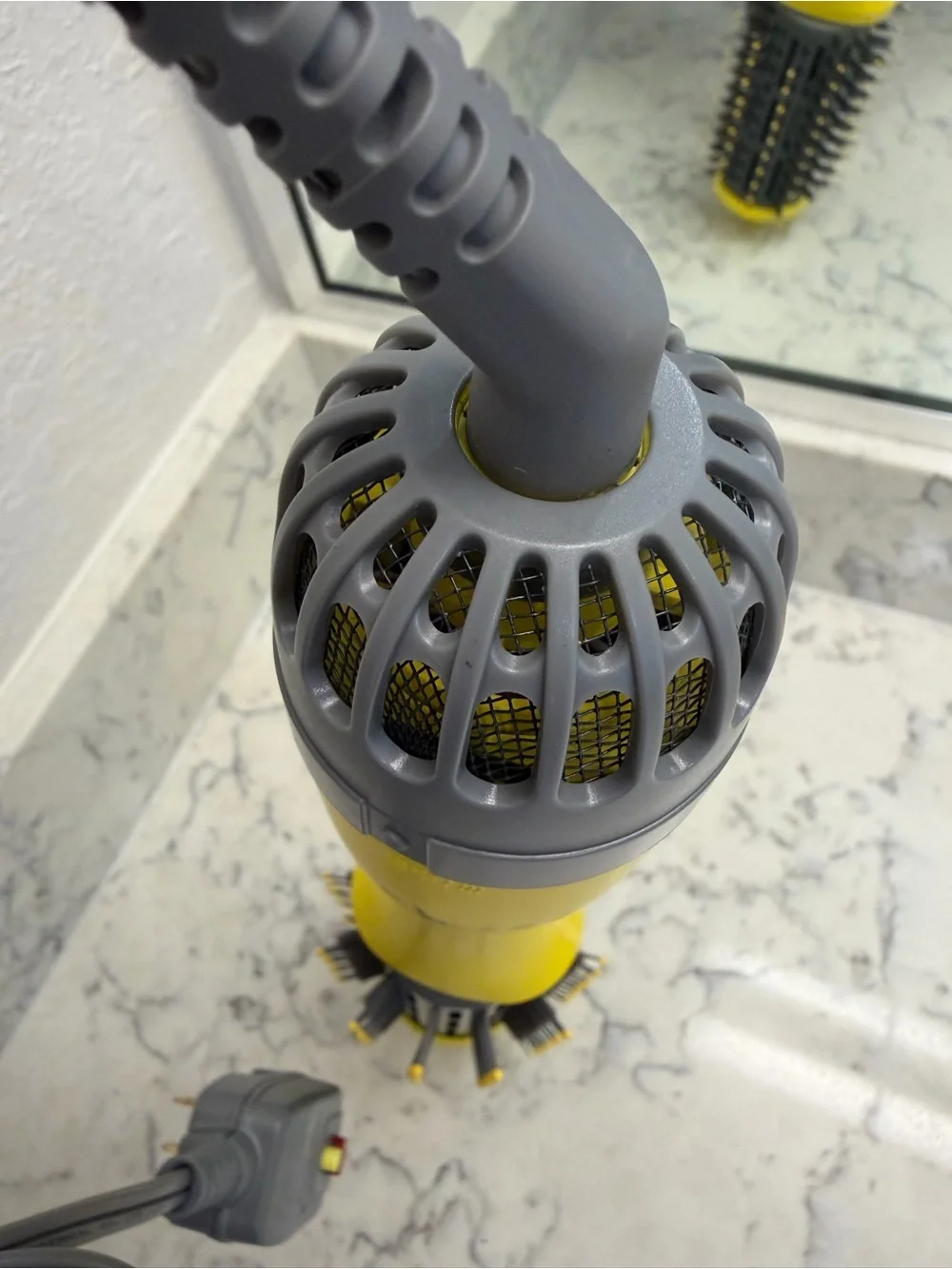 Drybar The Double Shot Oval Blow-Dryer Brush Yellow Hair Dryer Styler